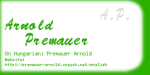 arnold premauer business card